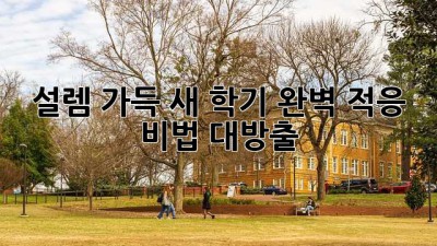 설렘 가득 새 학기, 완벽 적응 비법 대방출! 🎒✨
